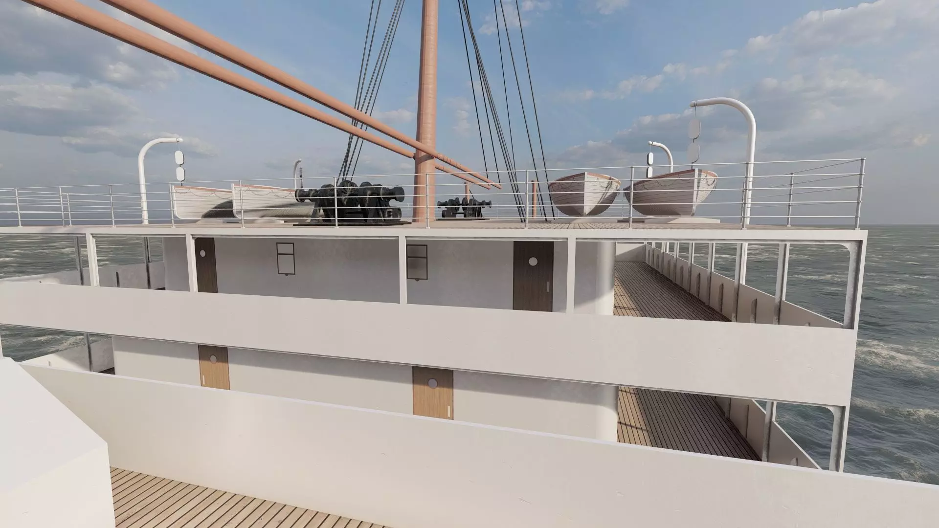 Early 1900s steam liner 3D model_31