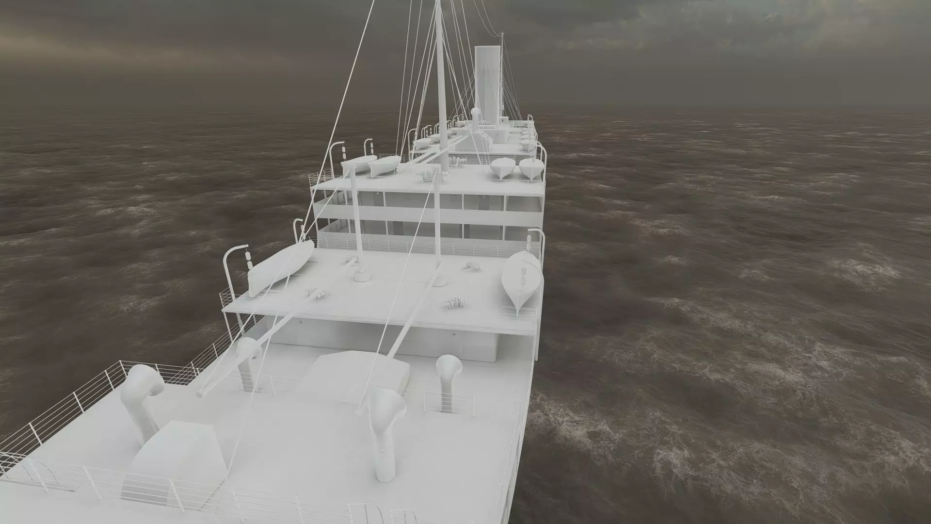 Early 1900s steam liner 3D model_40