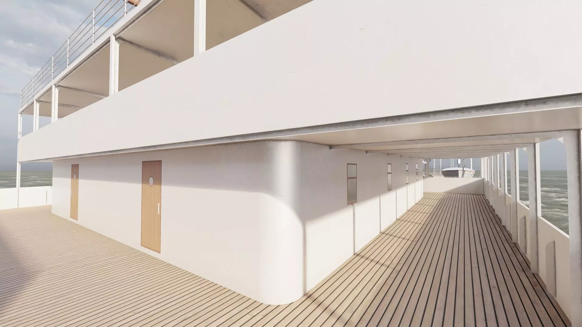 Early 1900s steam liner 3D model_32