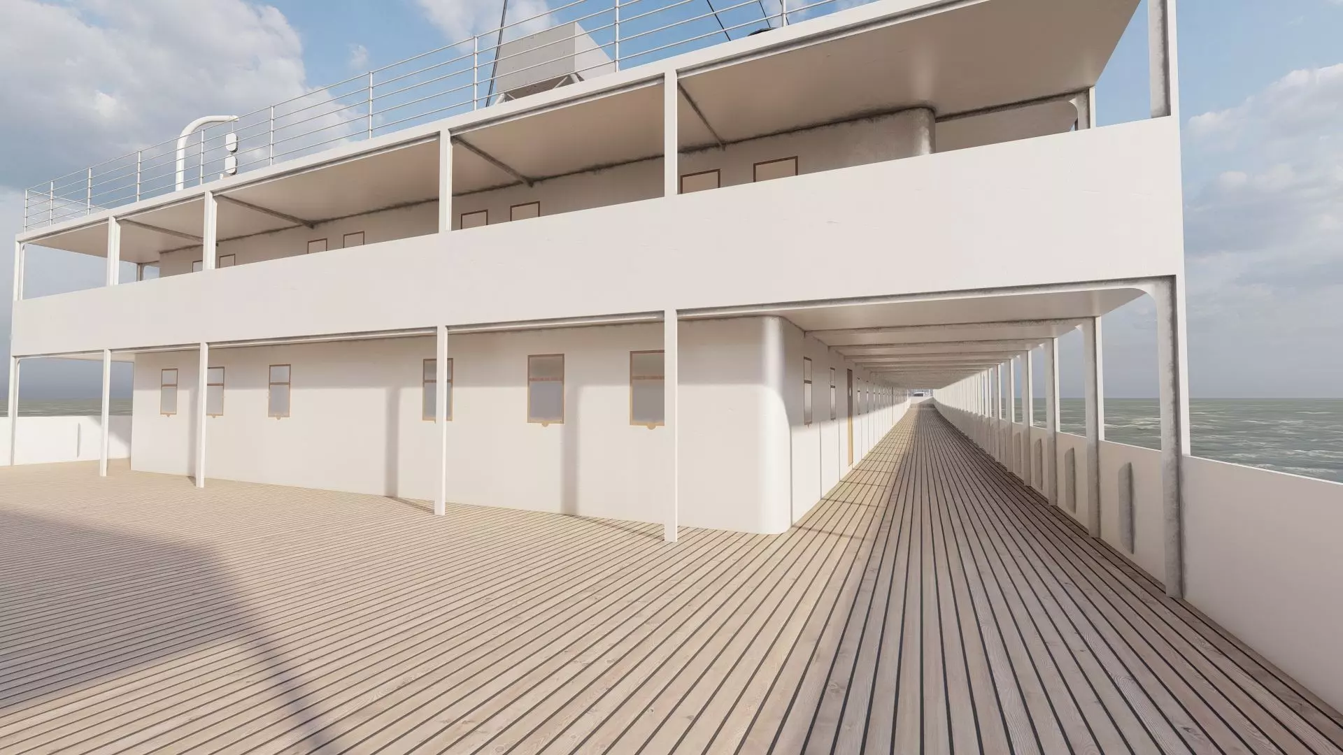 Early 1900s steam liner 3D model_25