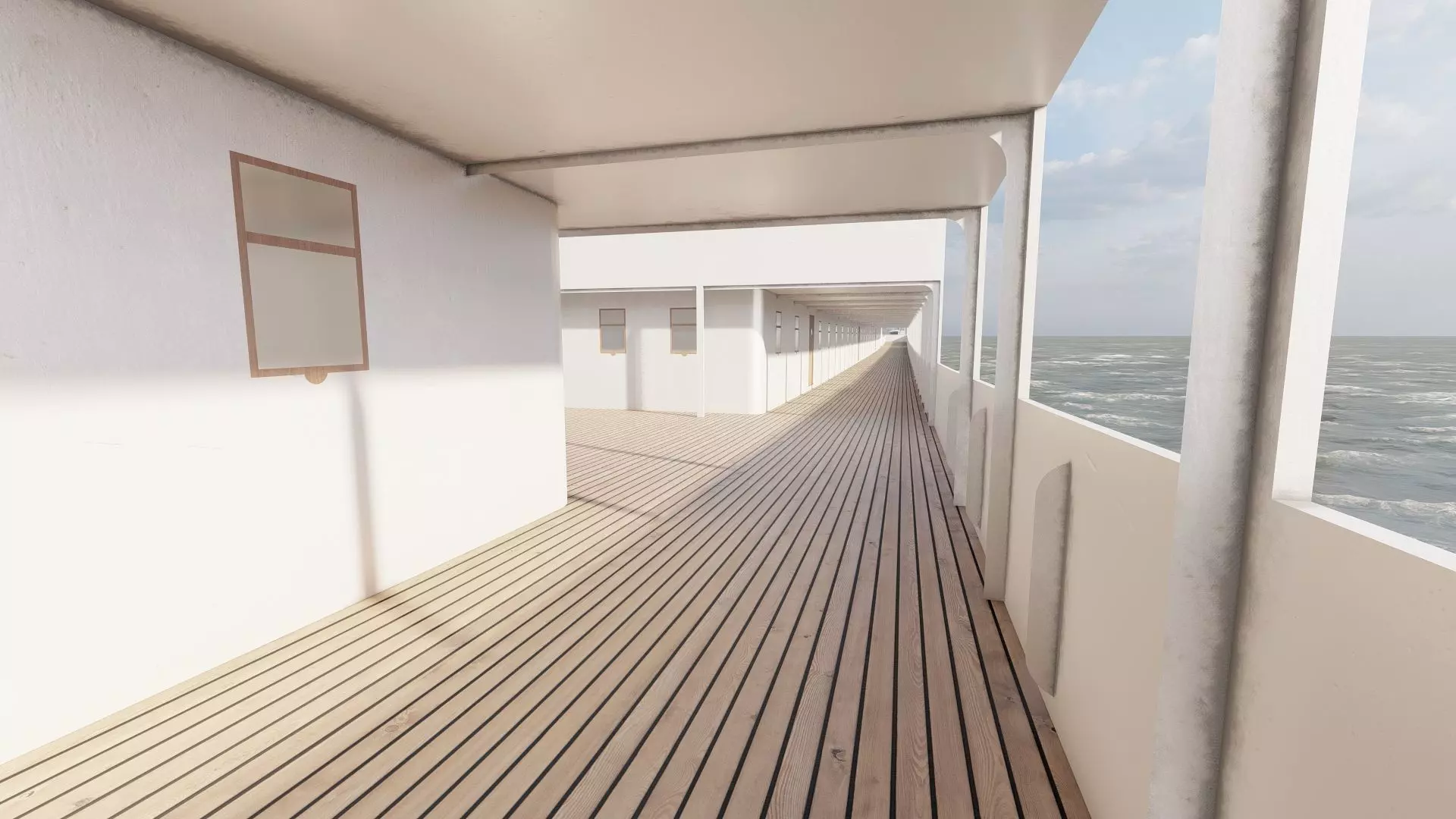 Early 1900s steam liner 3D model_24