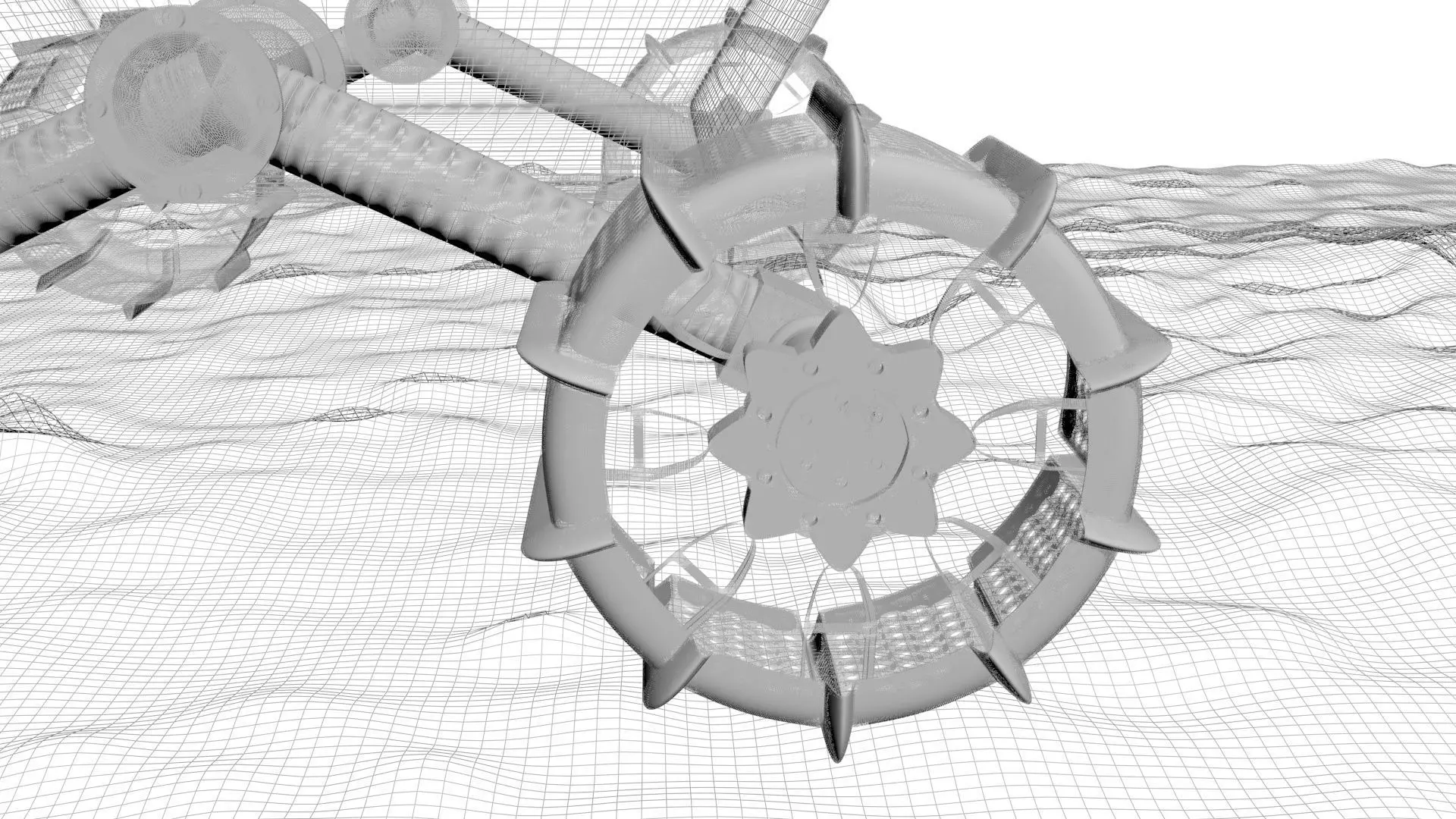 Moon Robot On The Moon 3D model_14