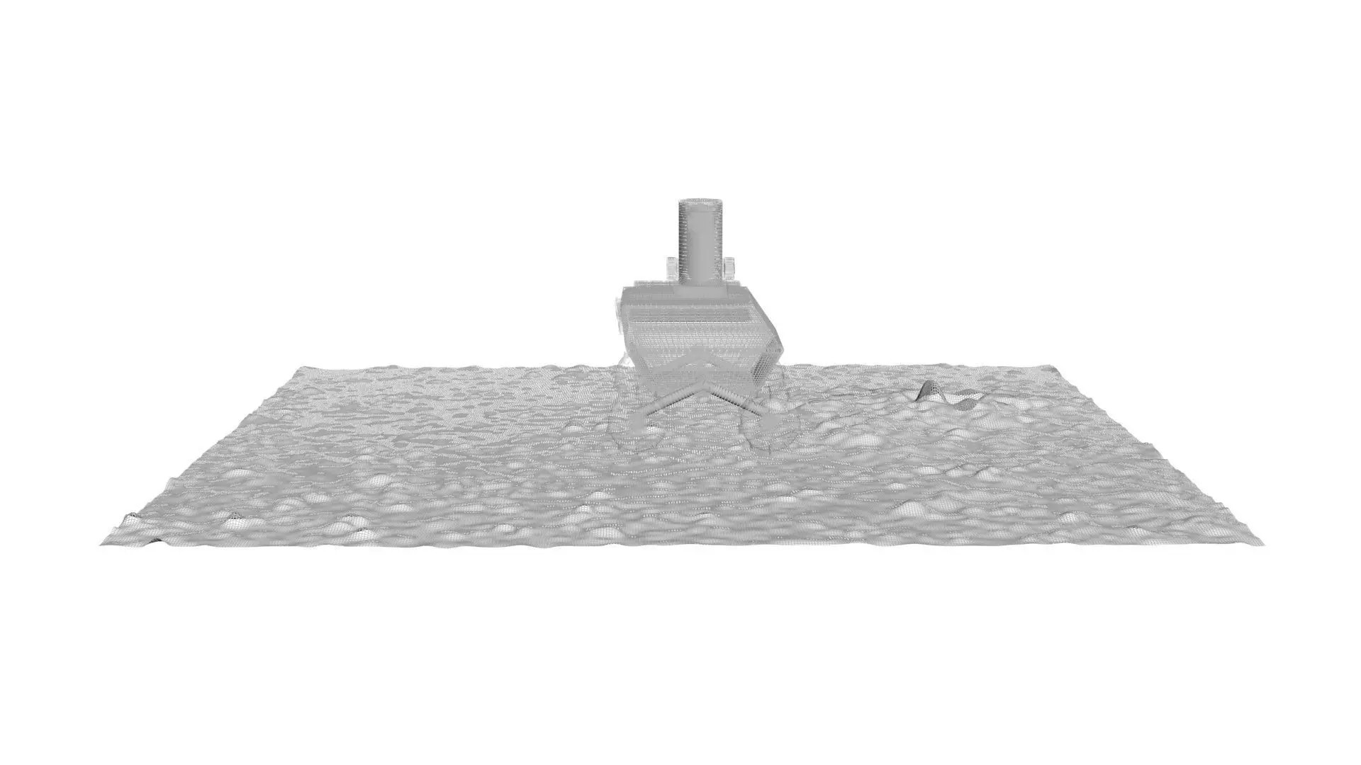 Moon Robot On The Moon 3D model_10