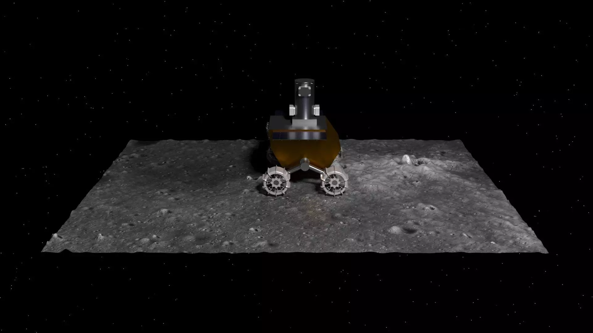 Moon Robot On The Moon 3D model_1