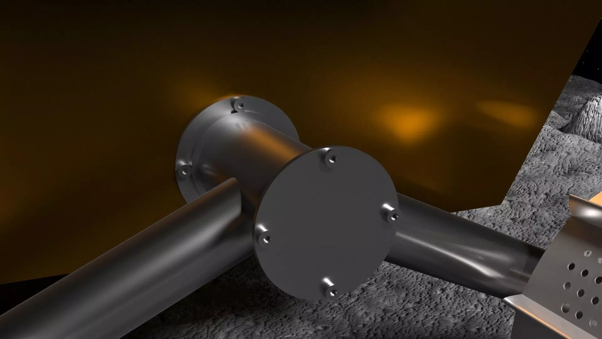 Moon Robot On The Moon 3D model_4