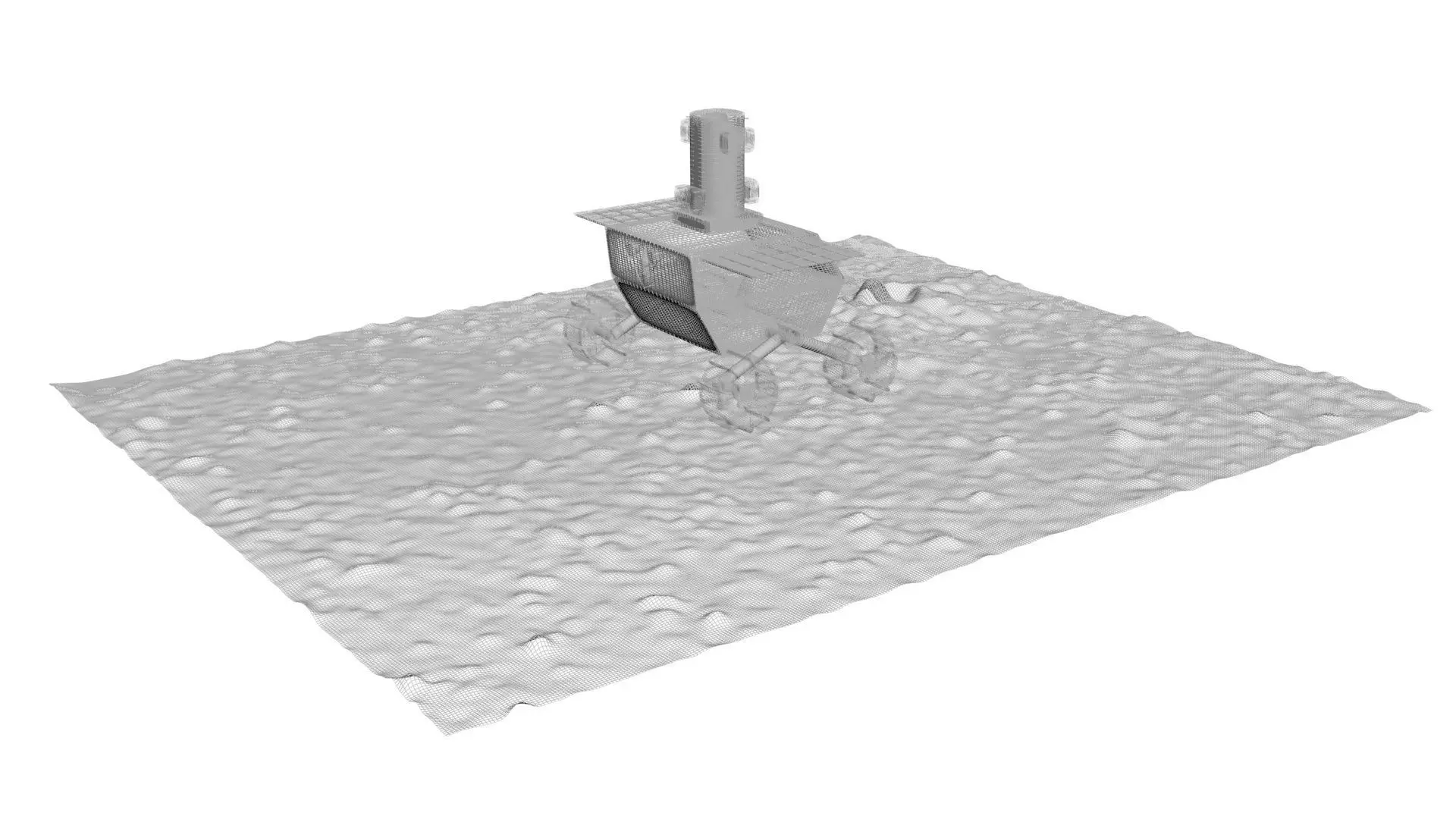 Moon Robot On The Moon 3D model_17