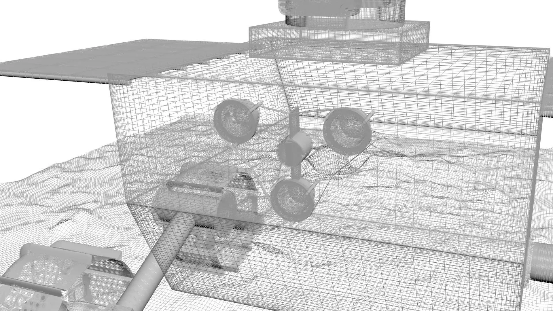 Moon Robot On The Moon 3D model_11