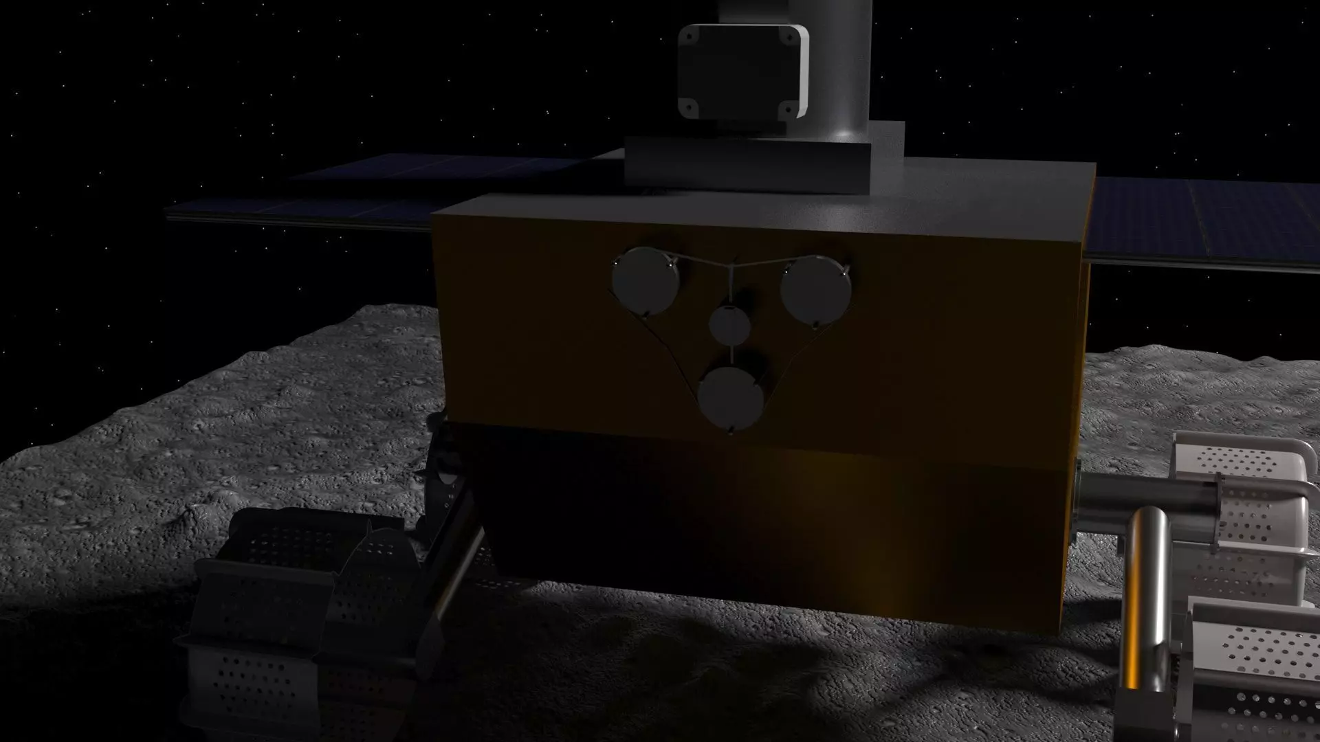 Moon Robot On The Moon 3D model_2
