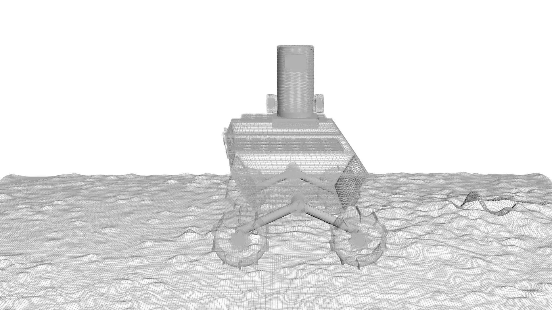 Moon Robot On The Moon 3D model_9