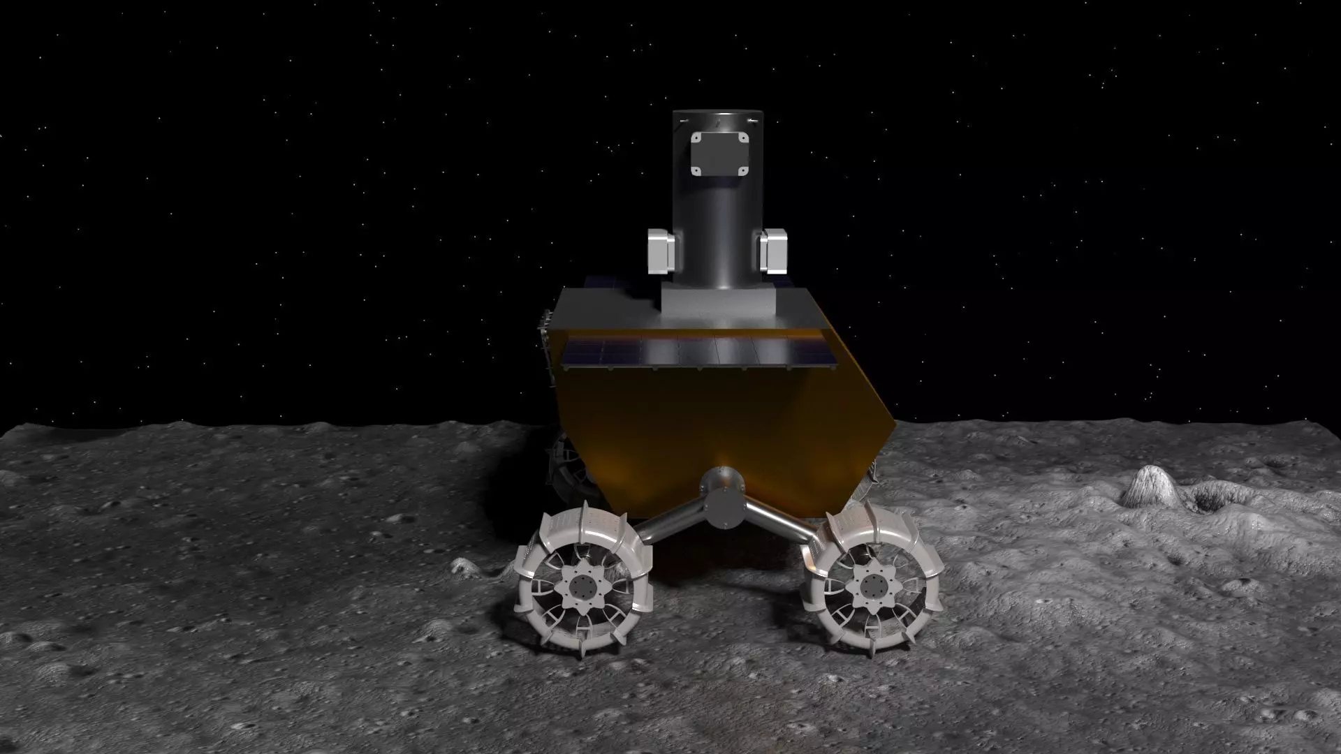 Moon Robot On The Moon 3D model_8