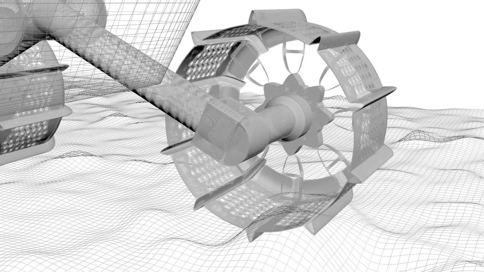 Moon Robot On The Moon 3D model_15