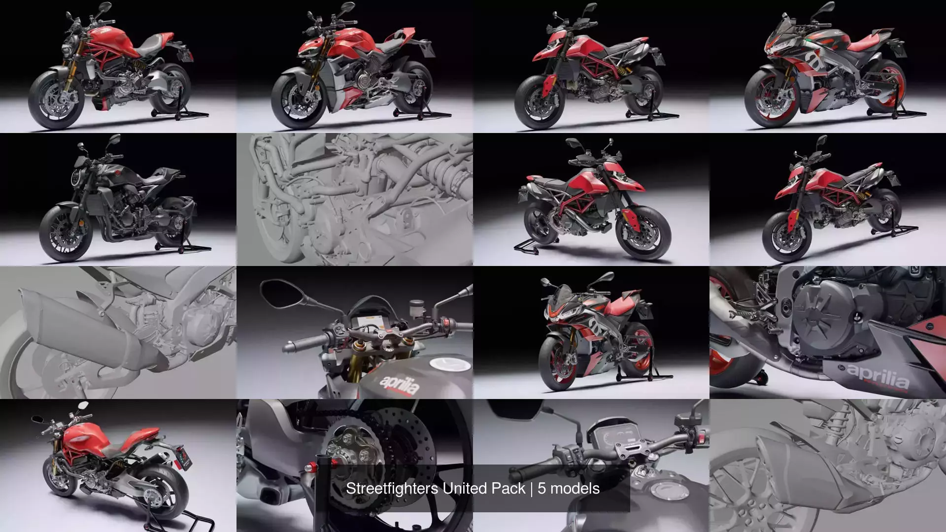 Streetfighters United Pack 3D Model Collection_1