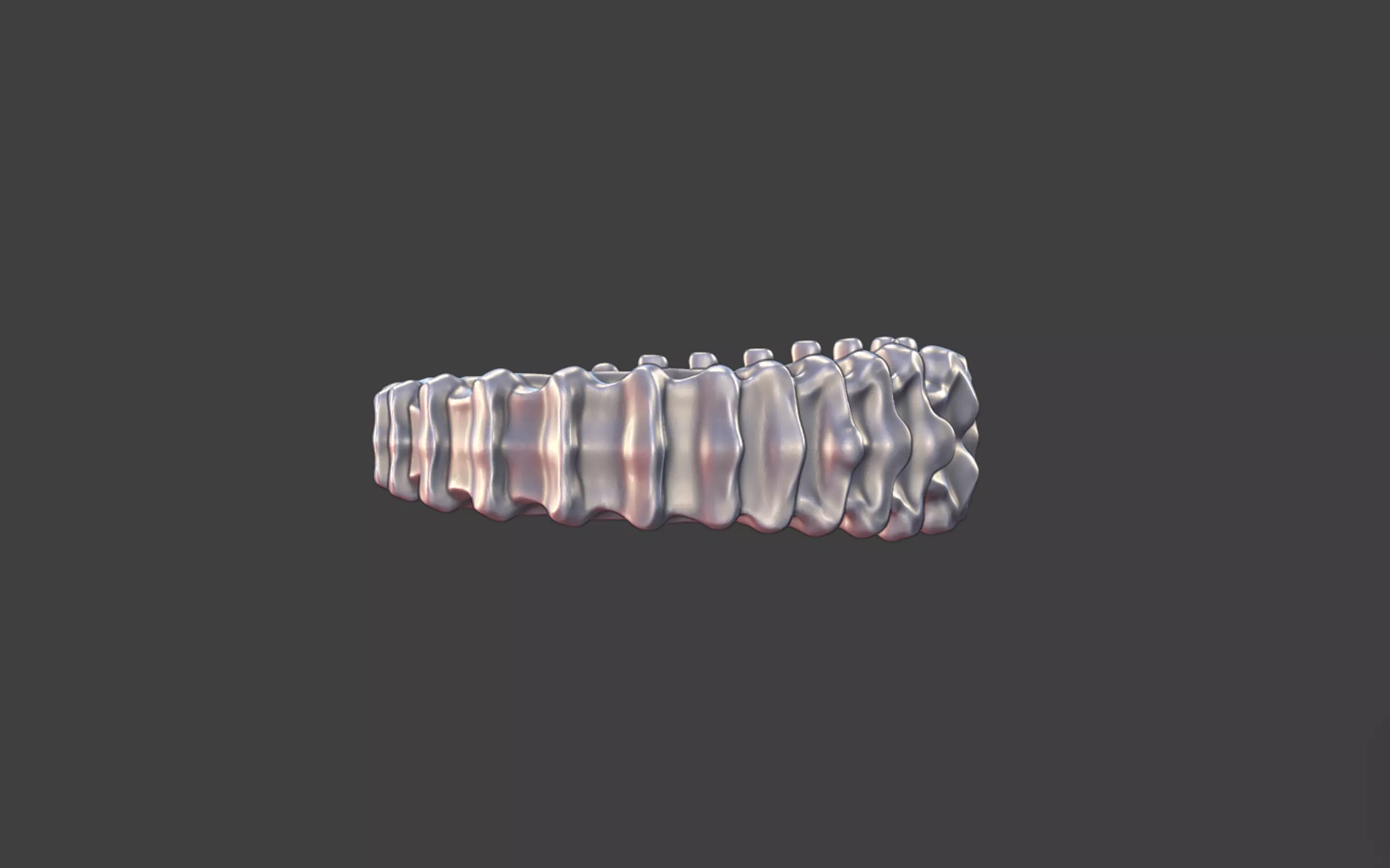 Vertebra Bone Ring 3D print model_3