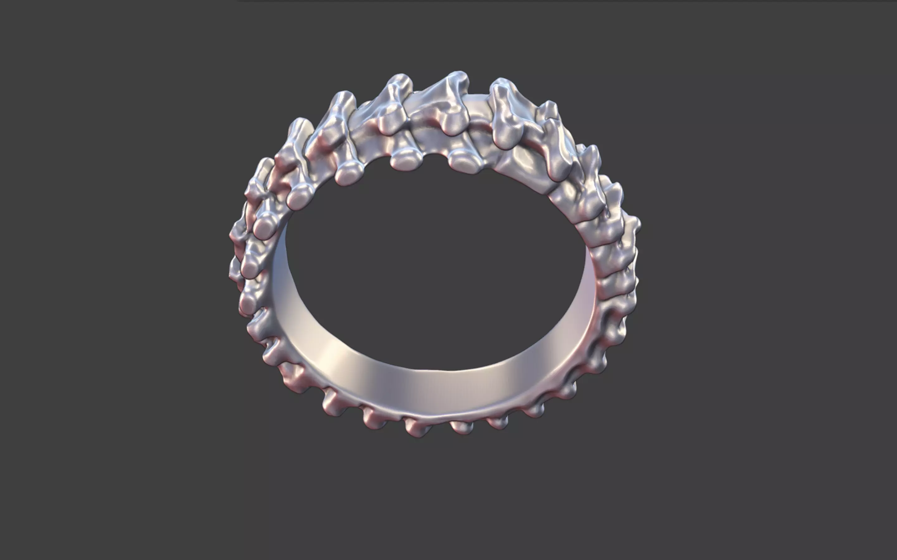 Vertebra Bone Ring 3D print model_14