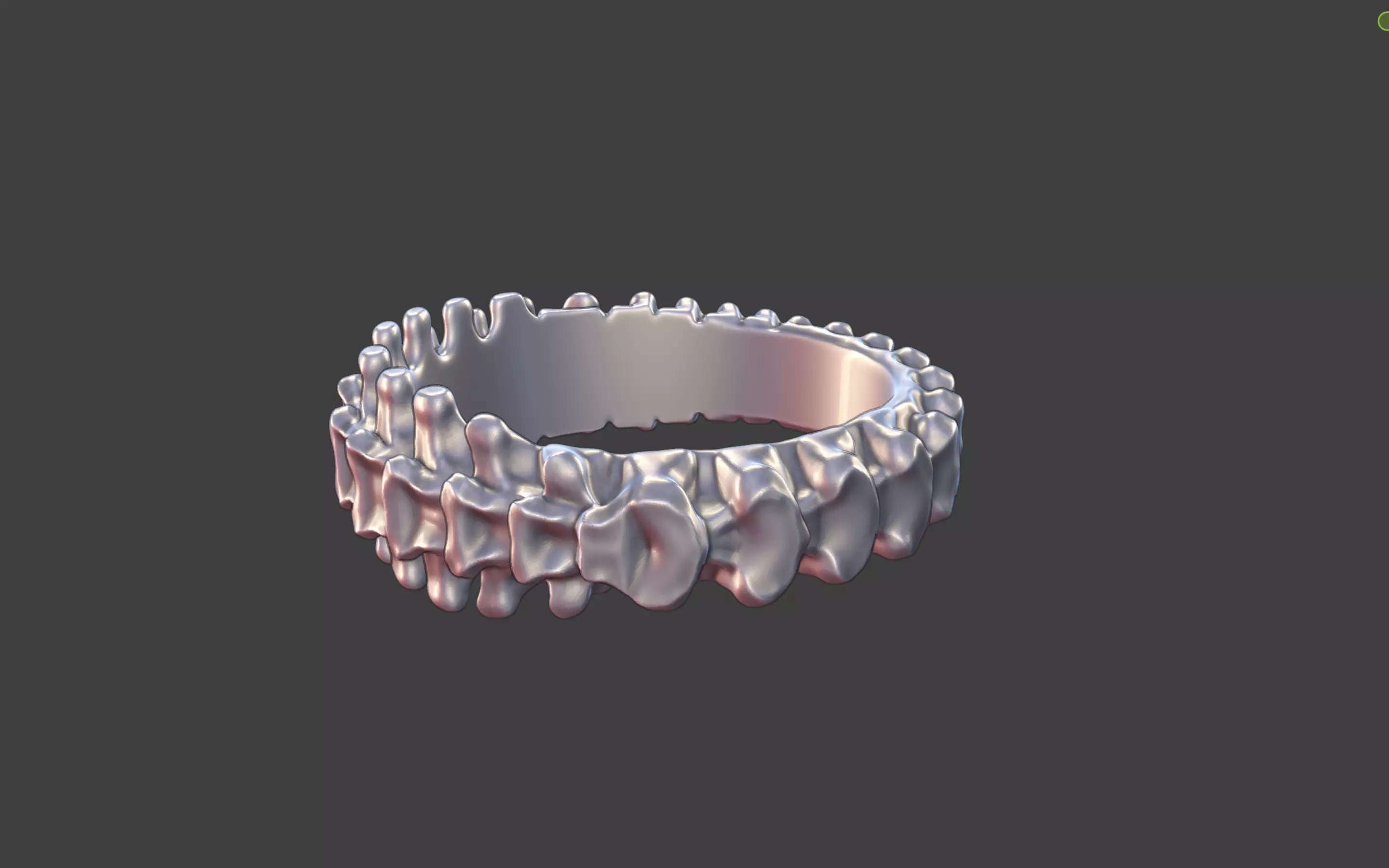 Vertebra Bone Ring 3D print model_10