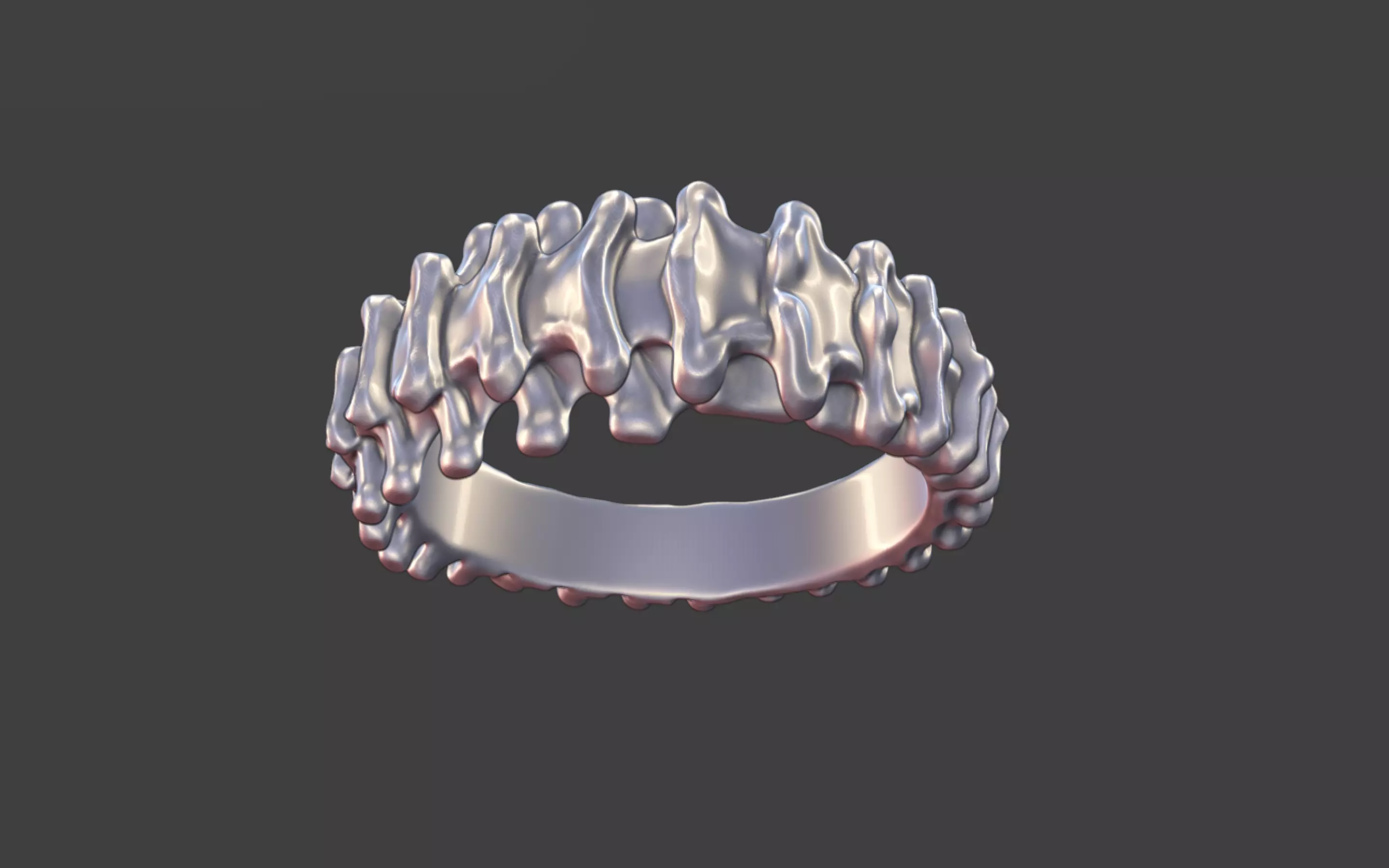 Vertebra Bone Ring 3D print model_15
