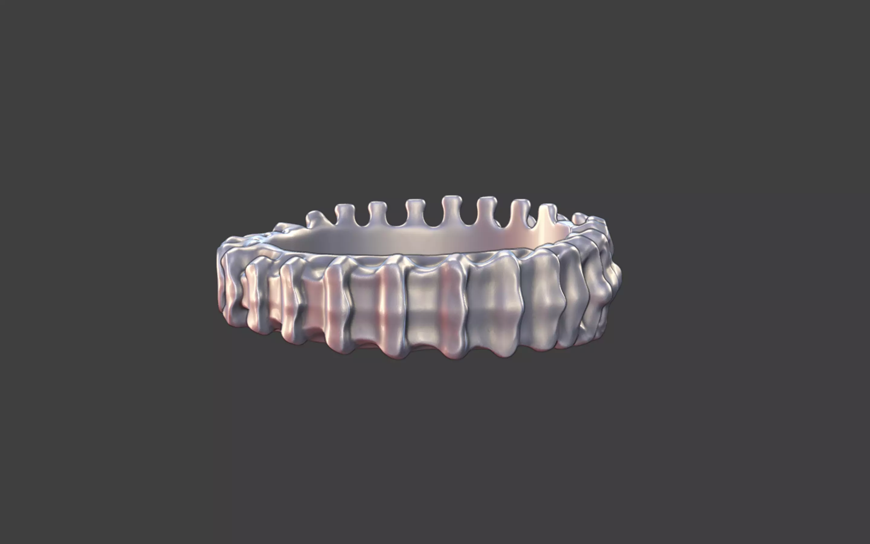 Vertebra Bone Ring 3D print model_2
