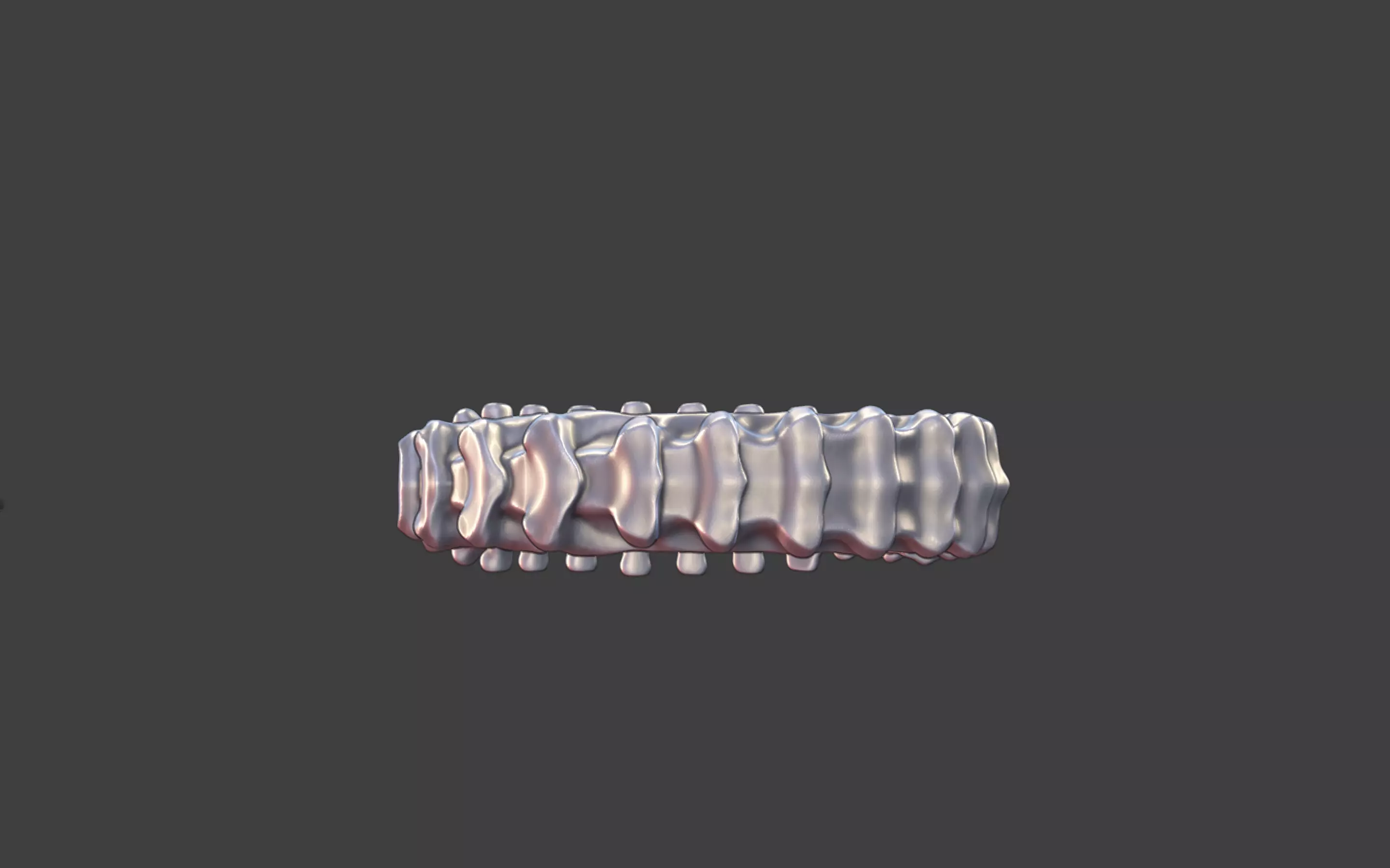 Vertebra Bone Ring 3D print model_1
