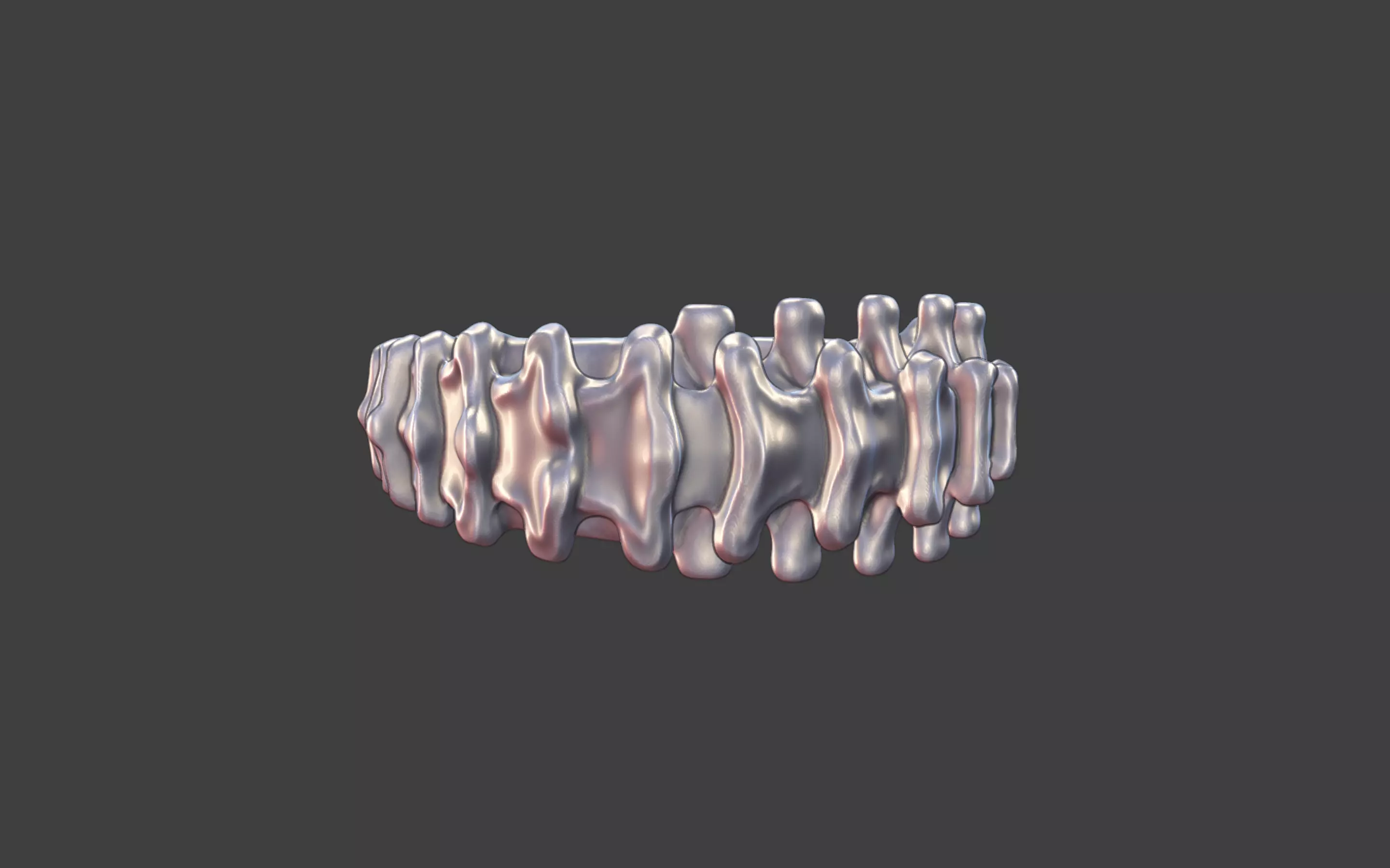 Vertebra Bone Ring 3D print model_6
