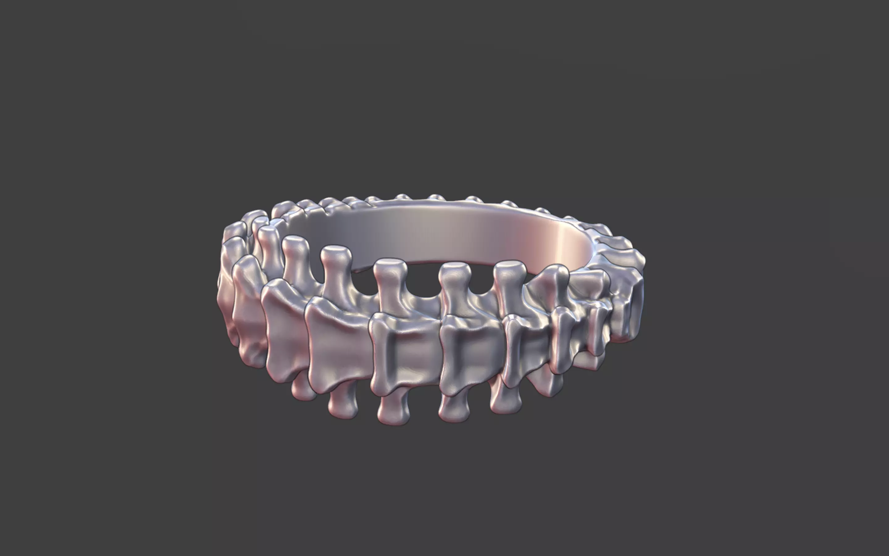 Vertebra Bone Ring 3D print model_0