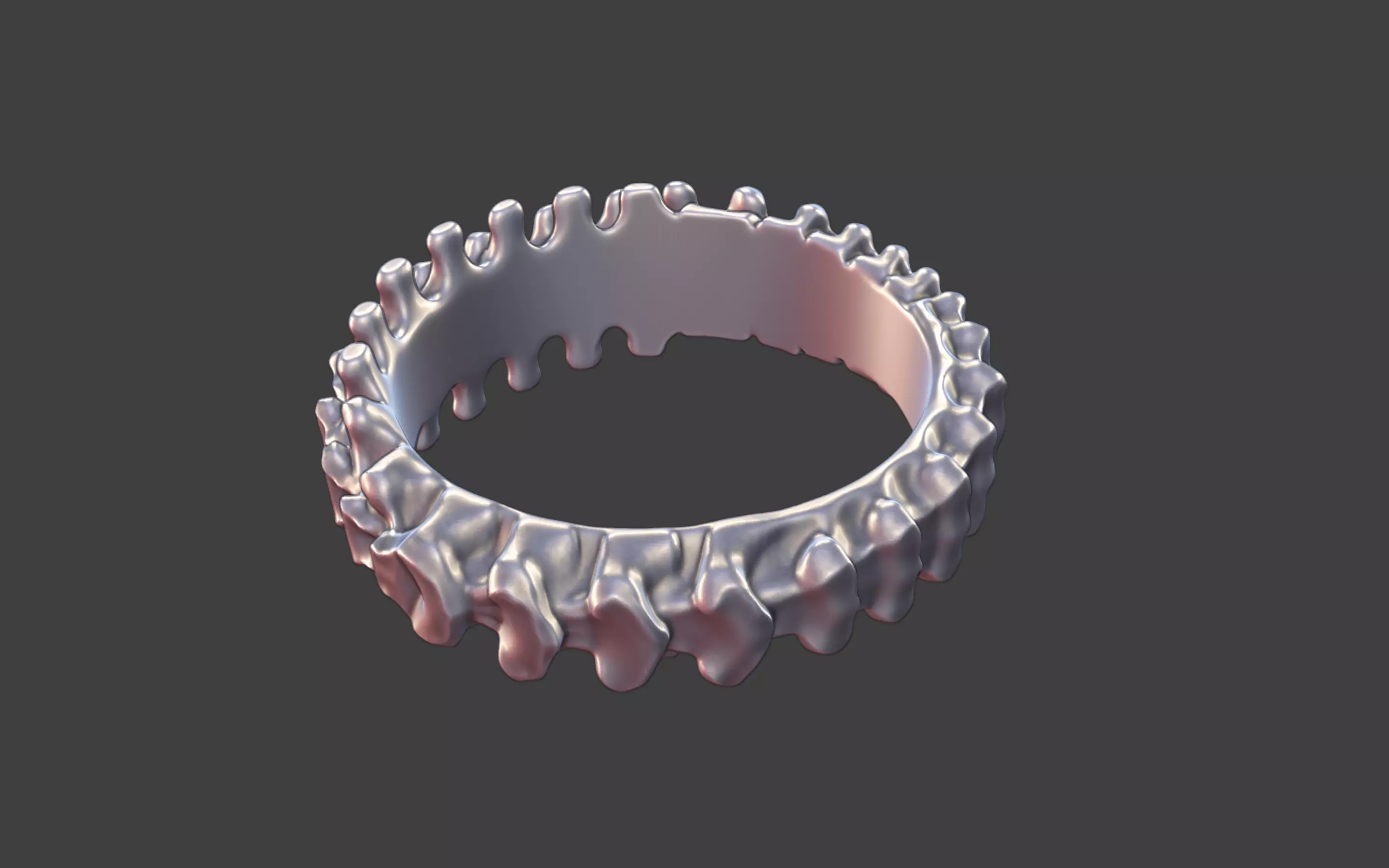 Vertebra Bone Ring 3D print model_11