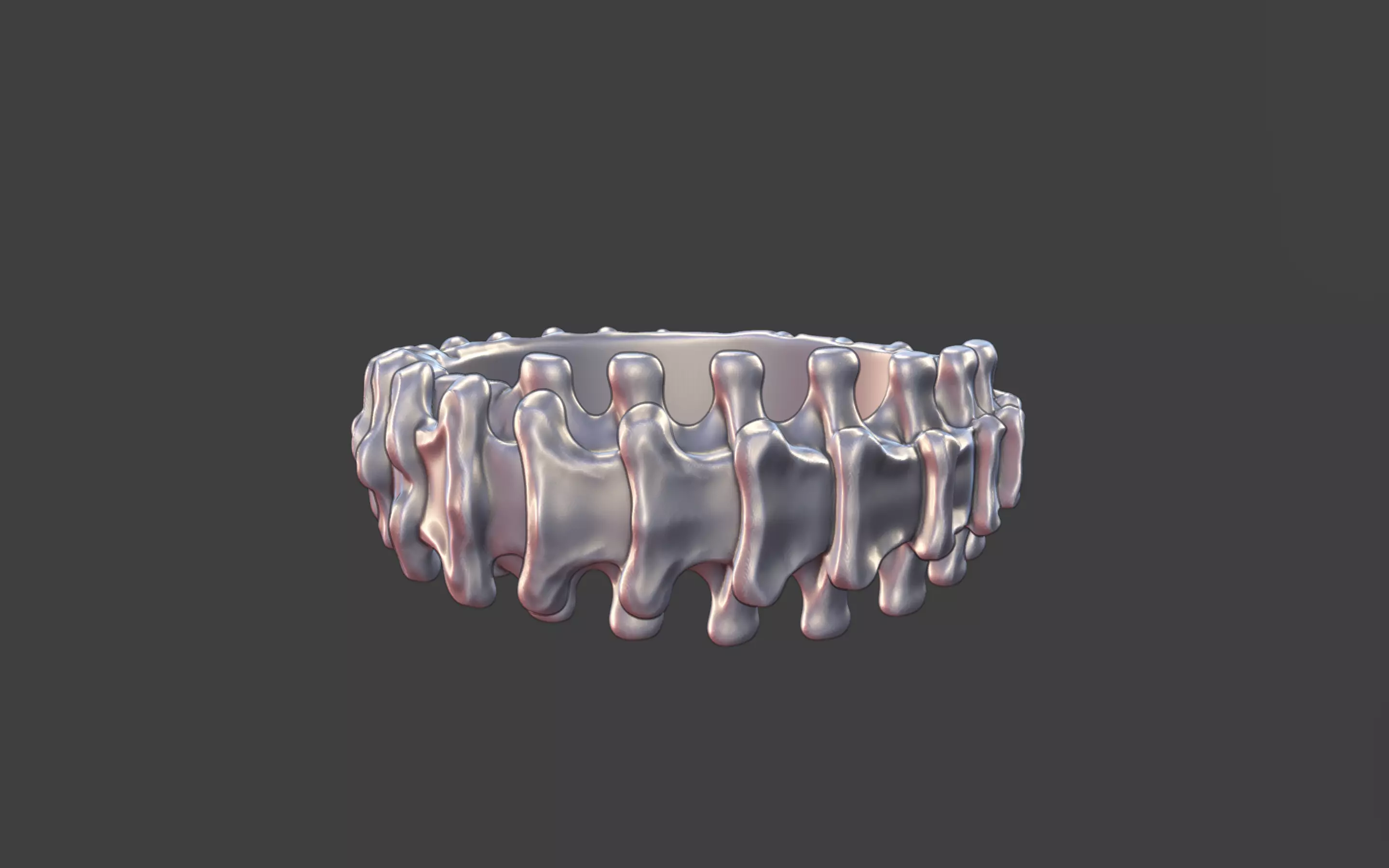 Vertebra Bone Ring 3D print model_7