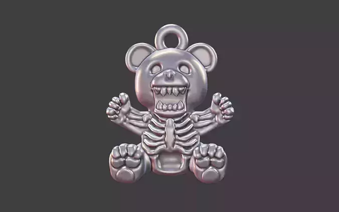 cute Zombie Teddy Bear Pendant