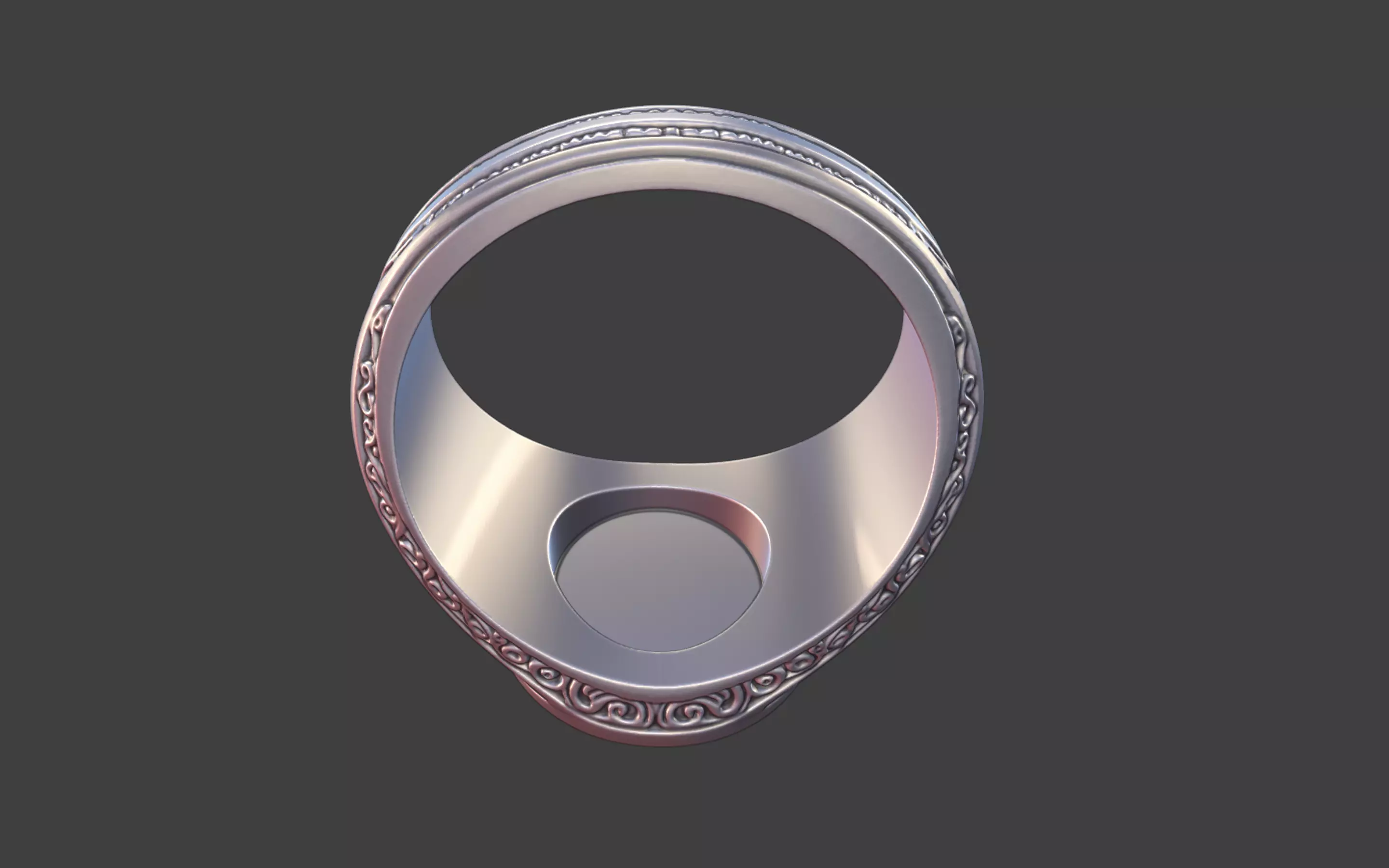 Compact Ornate Cross Ring 3D print model_12