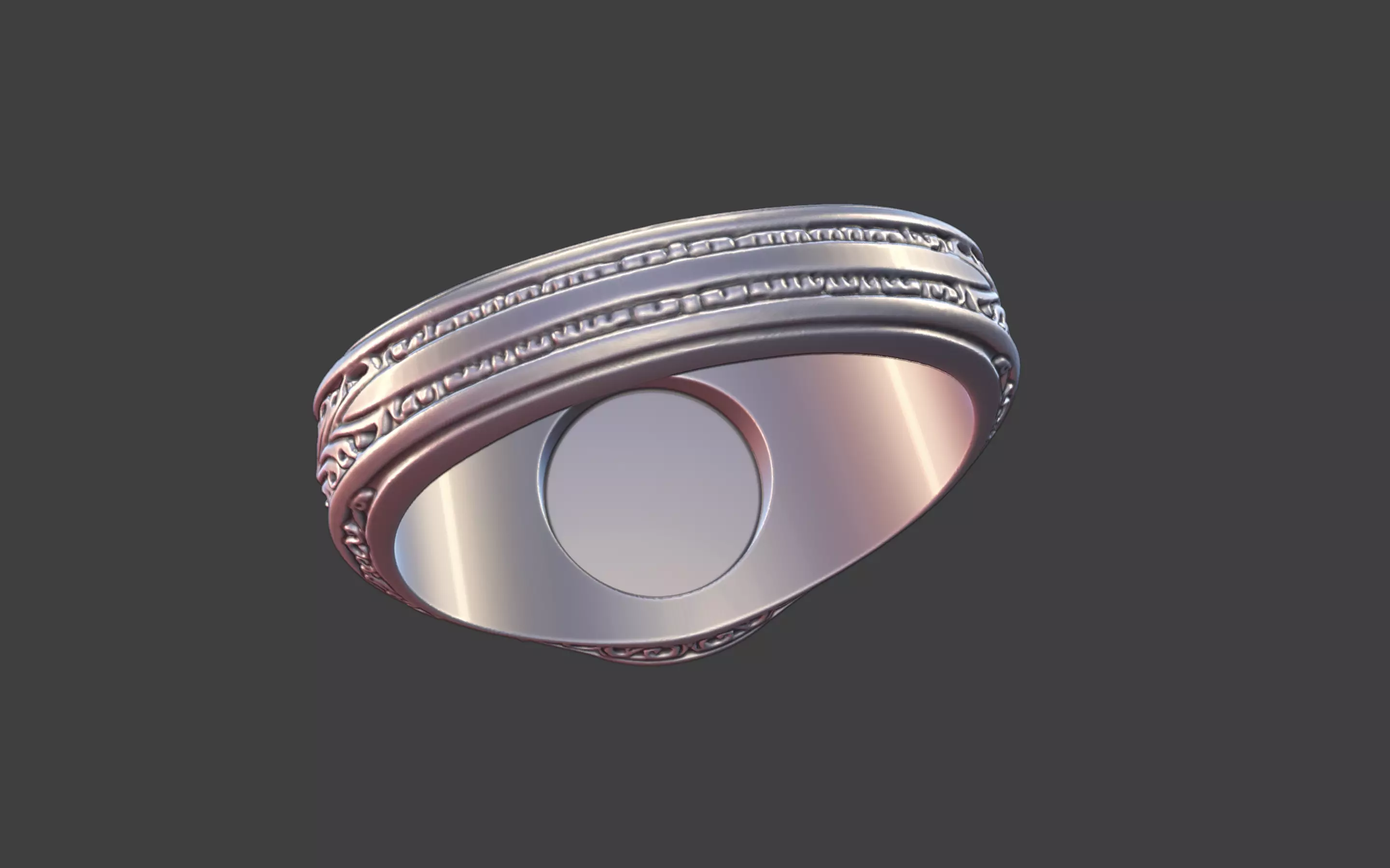 Compact Ornate Cross Ring 3D print model_11