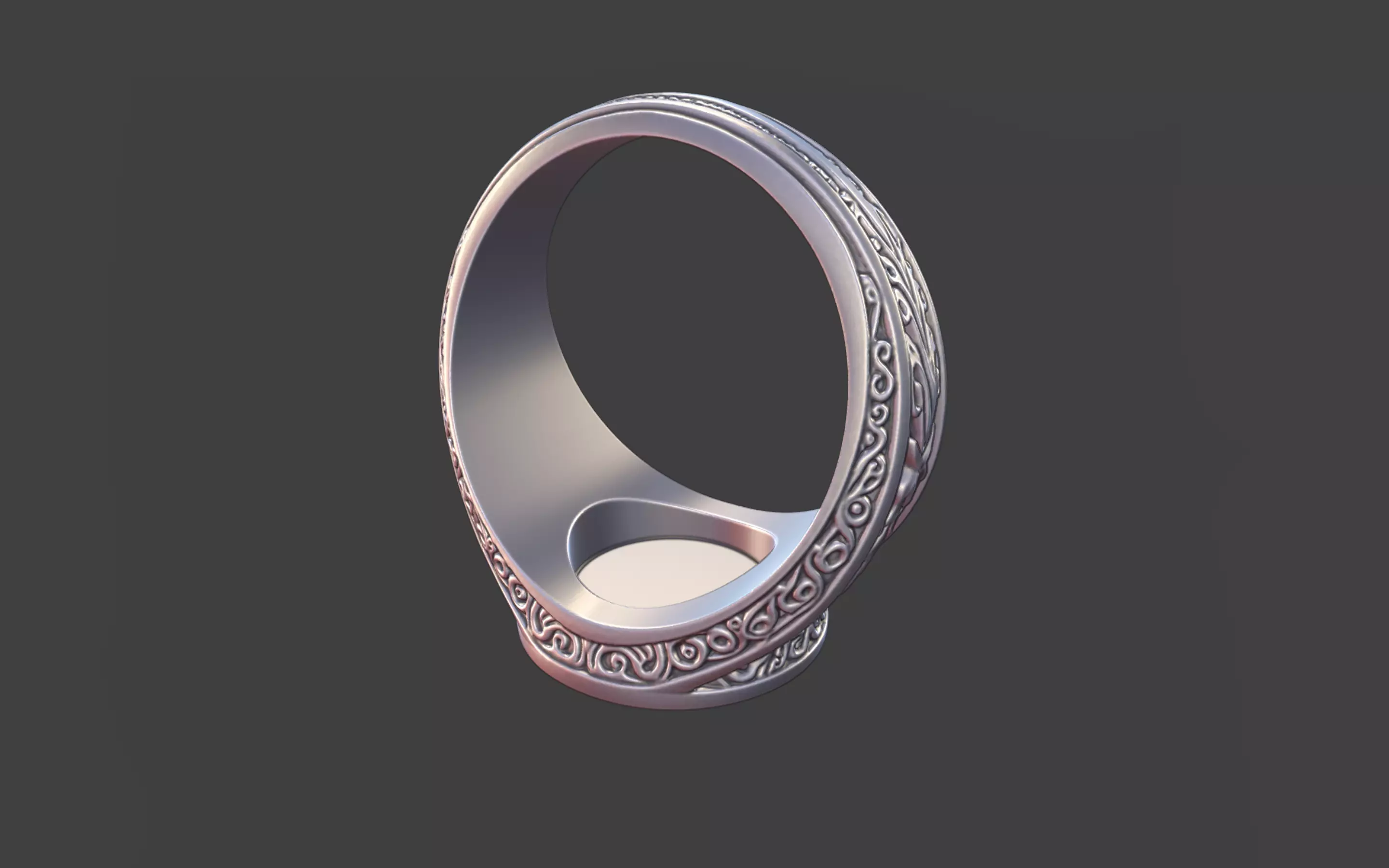 Compact Ornate Cross Ring 3D print model_23