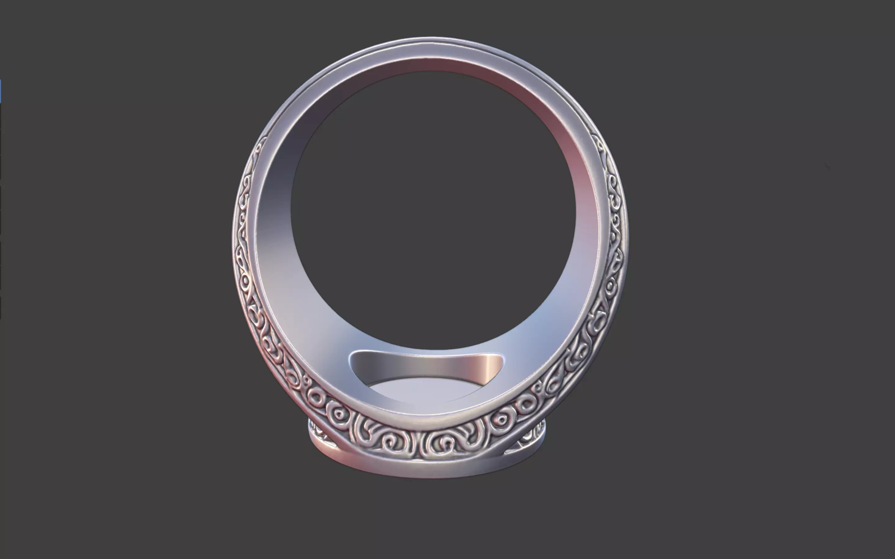 Compact Ornate Cross Ring 3D print model_13