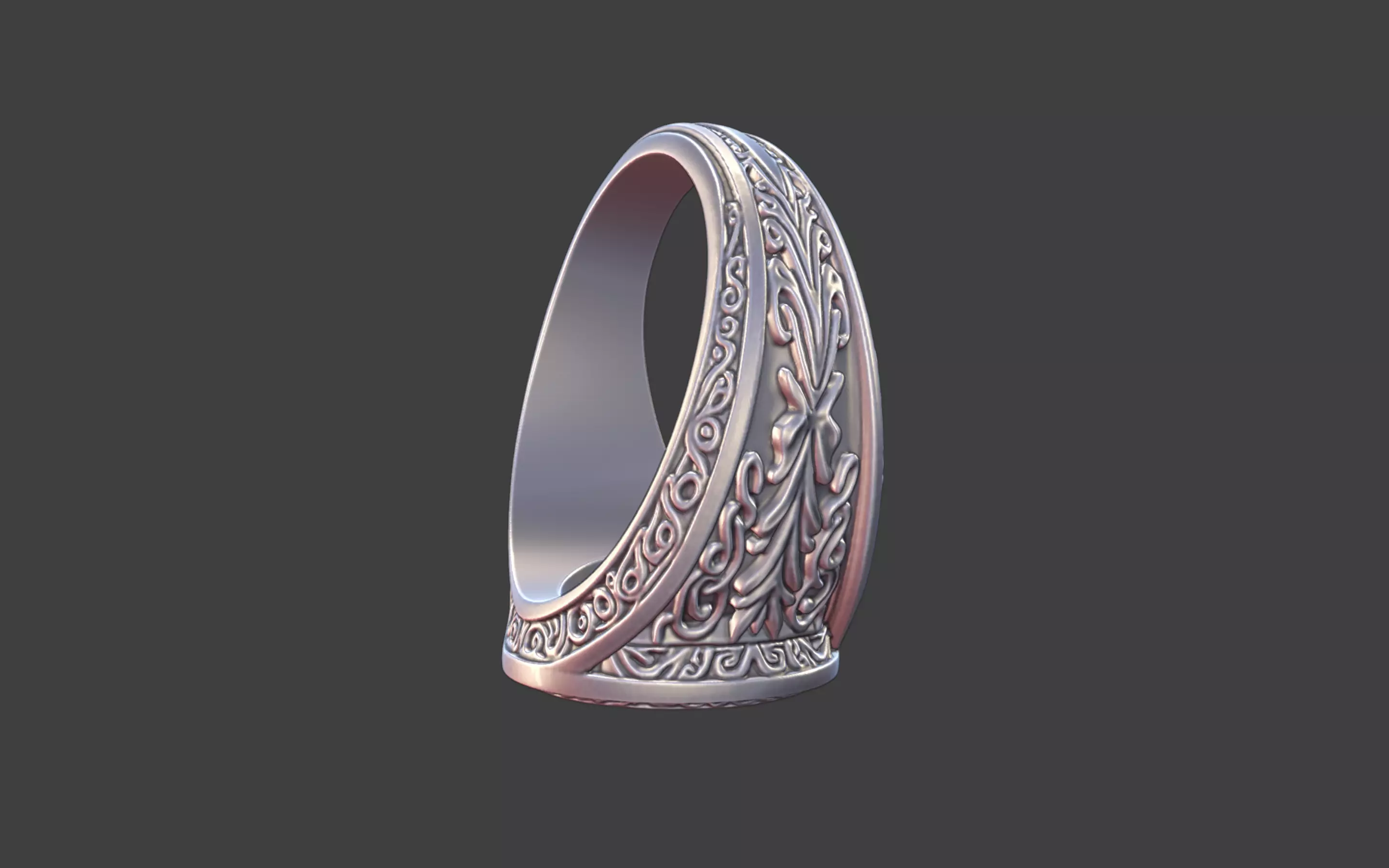 Compact Ornate Cross Ring 3D print model_22