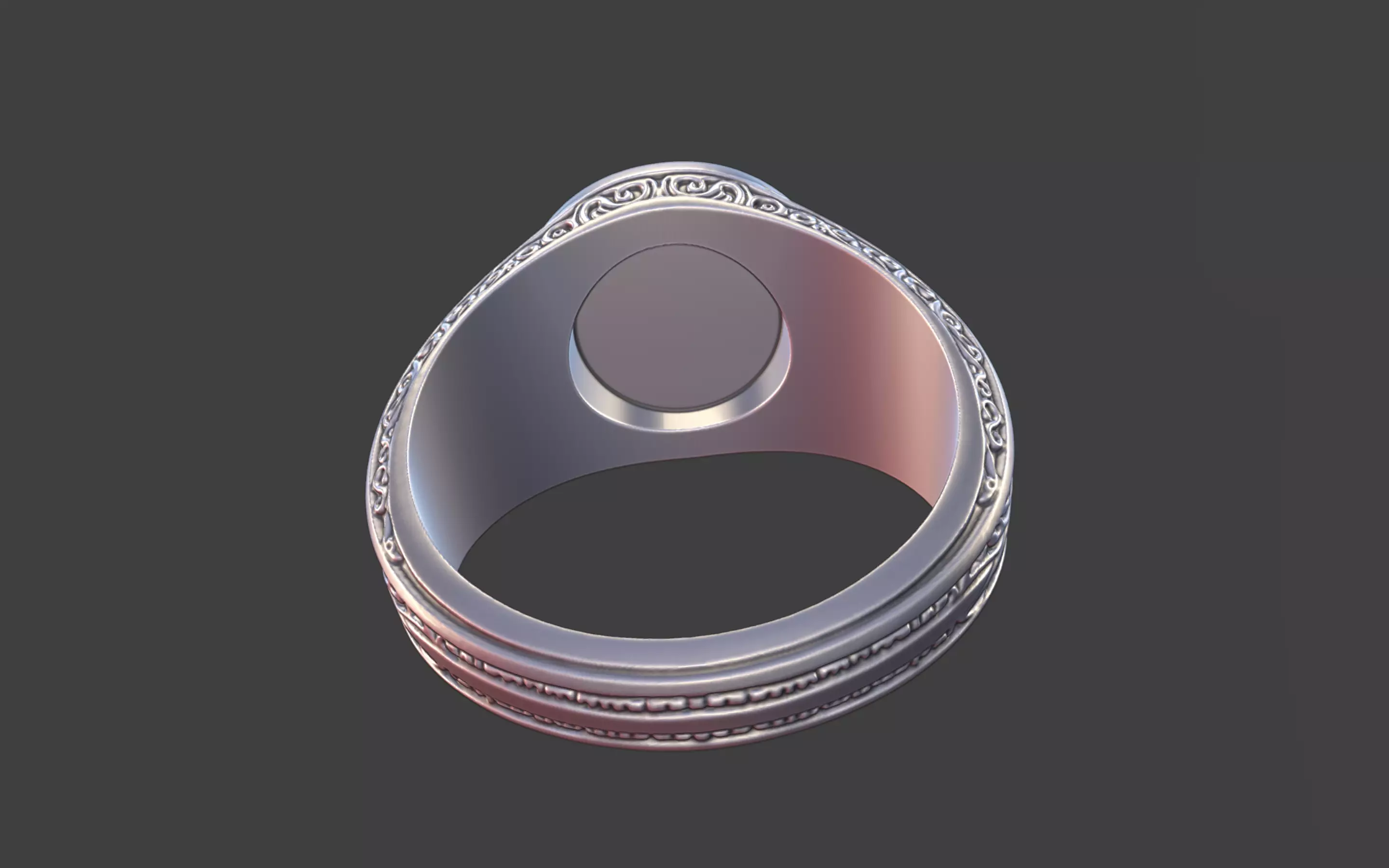 Compact Ornate Cross Ring 3D print model_8