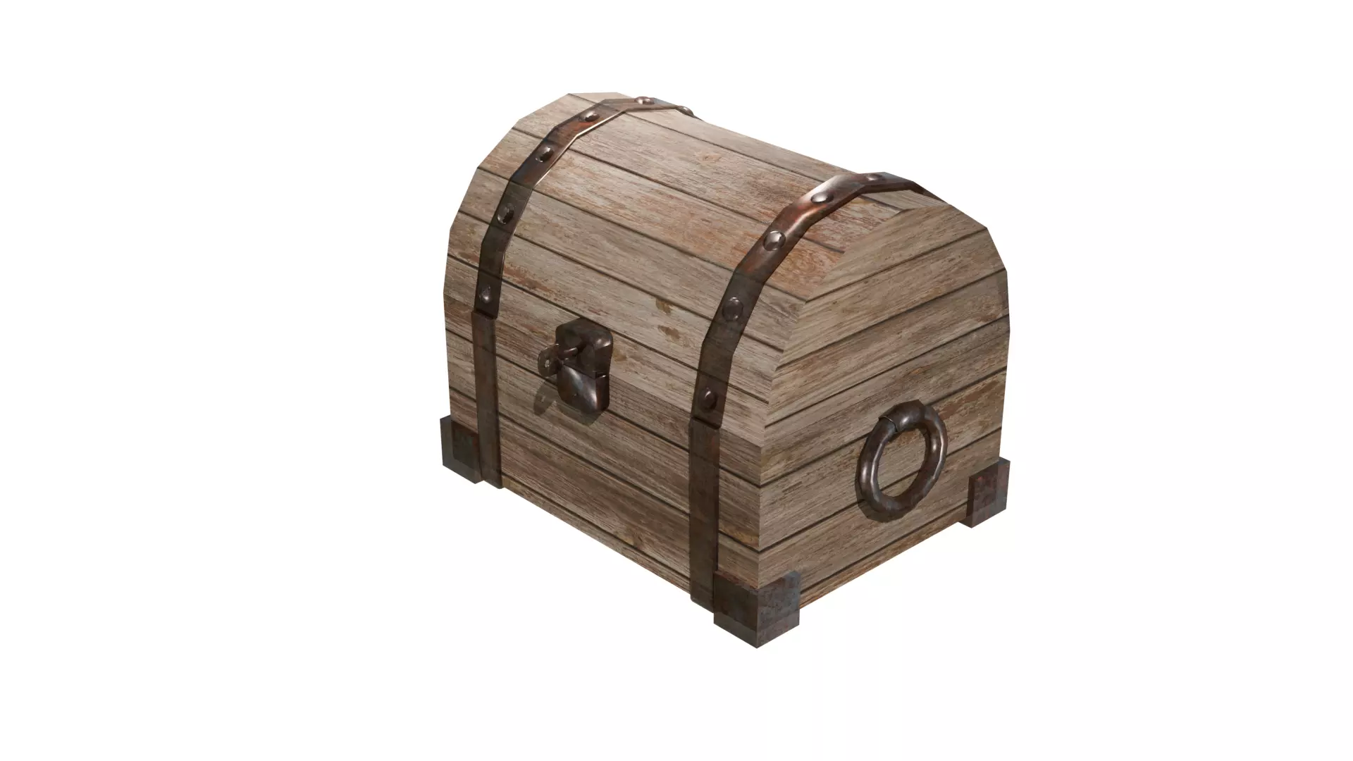 3D Treasure Chest Model Low-poly 3D model_0