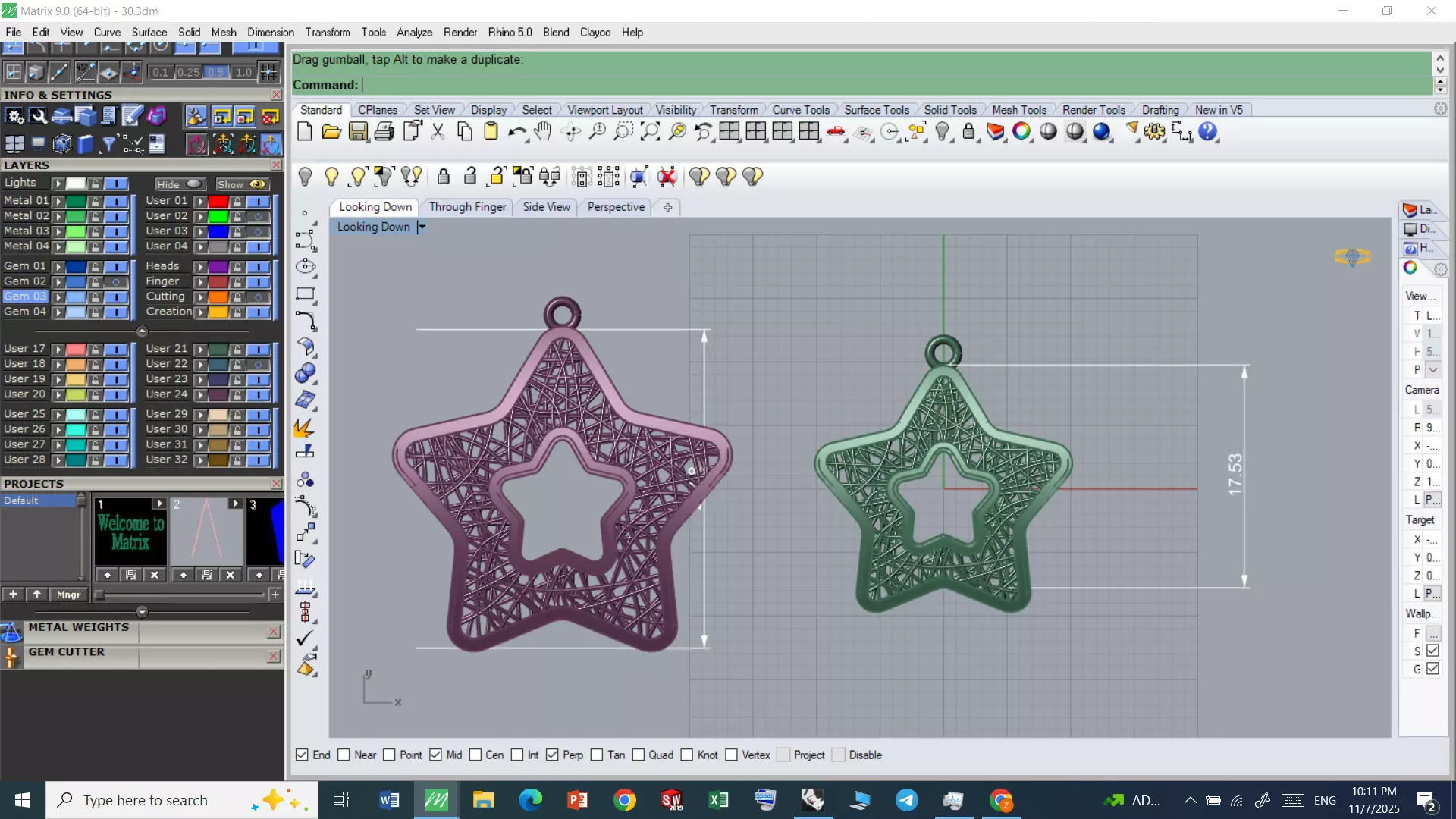 necklace and earrings Free 3D print model_3