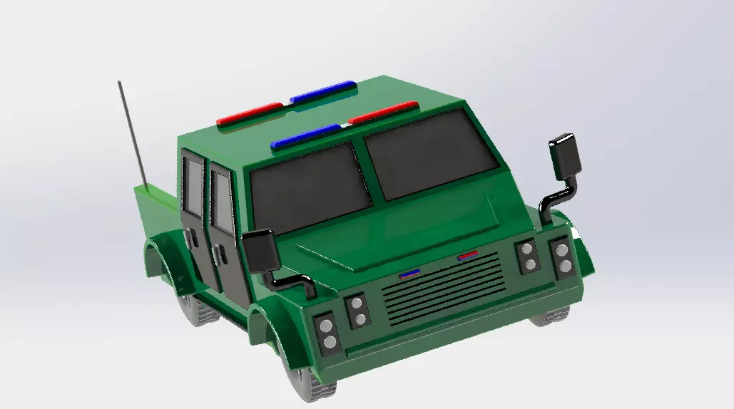 Armored SUV T2 printable 3D Model 3D print model 3D print model