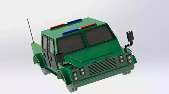Armored SUV T2 printable 3D Model 3D print model