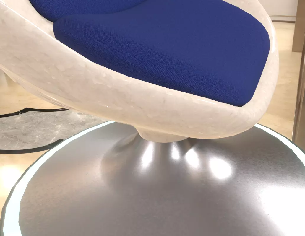 Futuristic Luxury Lounge Chair 3d Model with PBR Materials 3D model_3