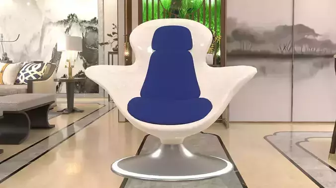 Futuristic Luxury Lounge Chair 3d Model with PBR Materials