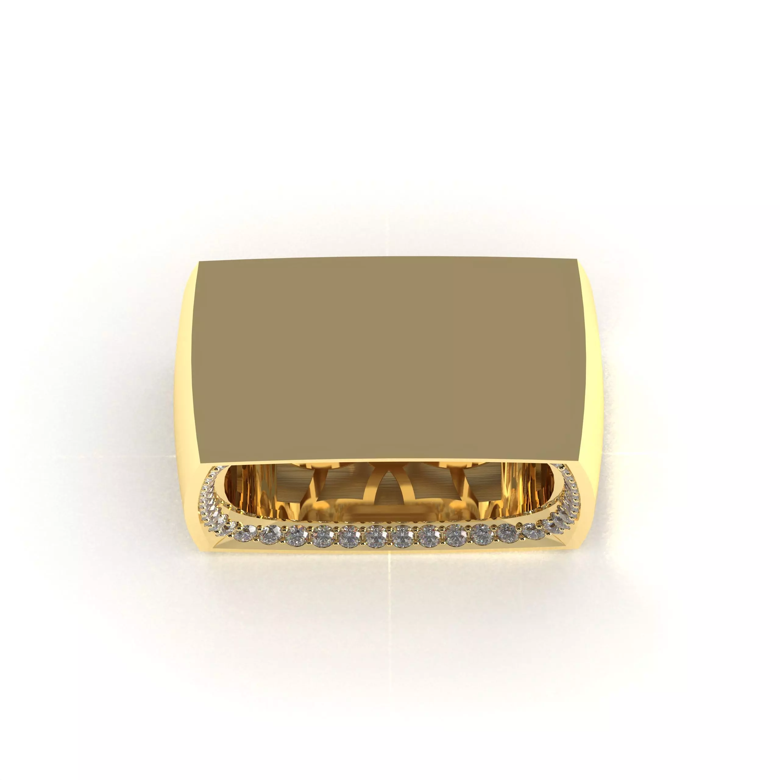 Geometric Hollow Square Ring Inspired by Vhernier 3D print model_2