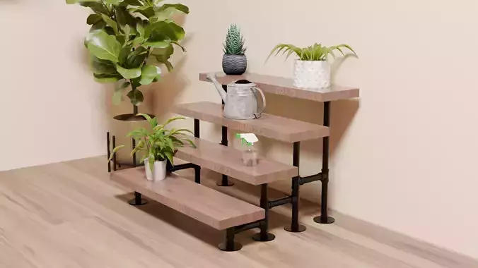 Industrial Pipe Fittings Plant Stand