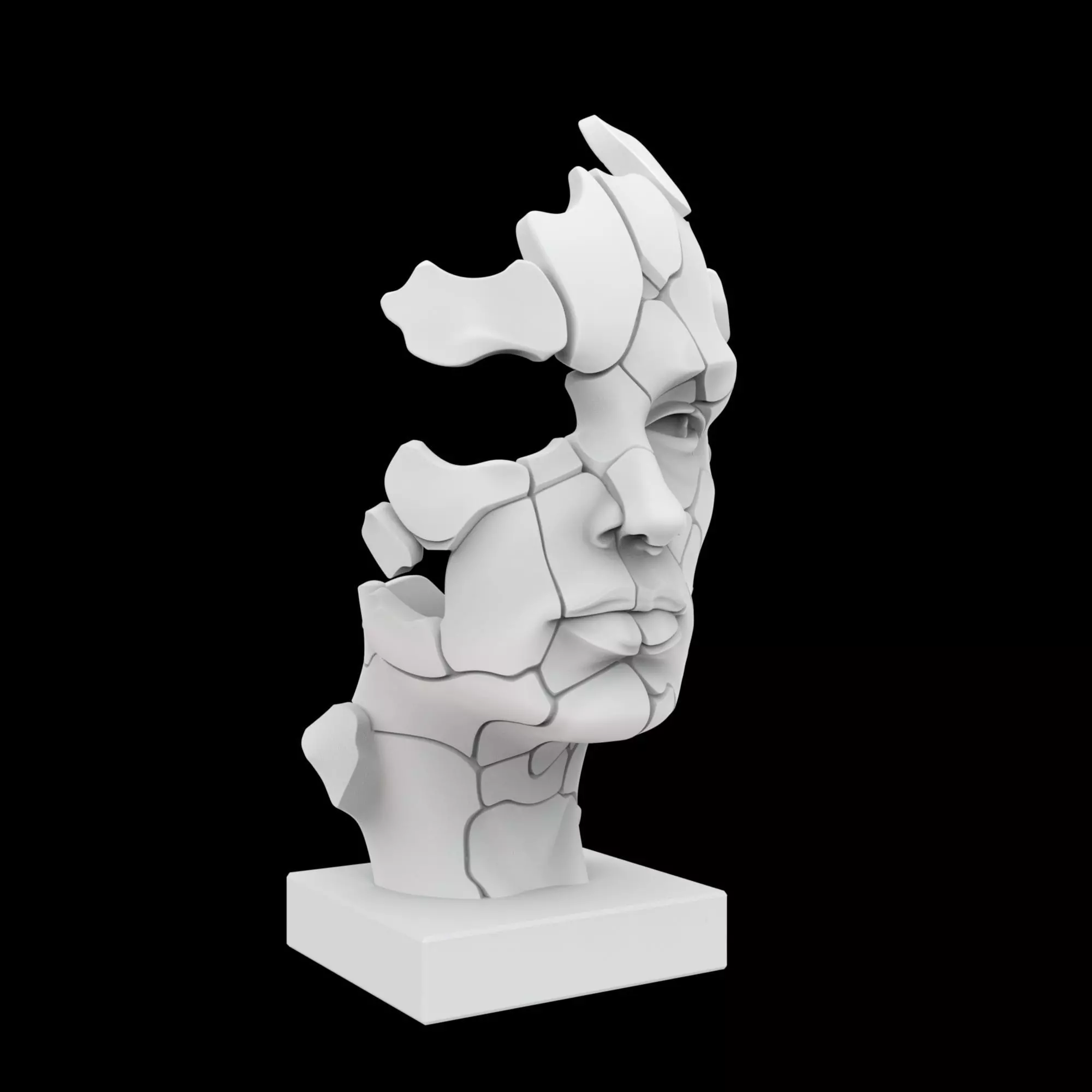 Abstract Face Sculpture 3D Print Model 3D print model