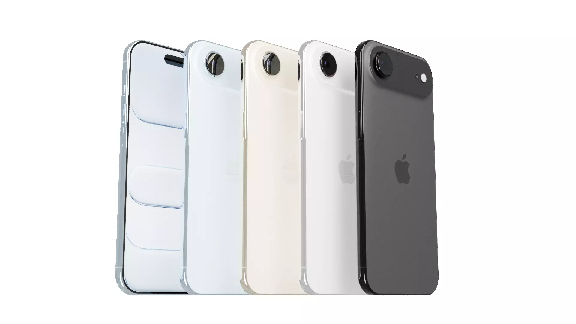 iPhone Air in Official Colors Low-poly 3D model_0