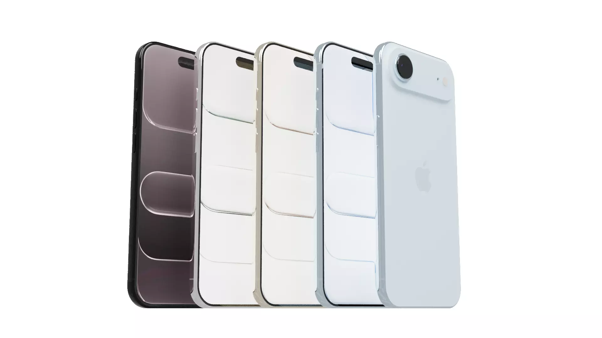 iPhone Air in Official Colors Low-poly 3D model_1