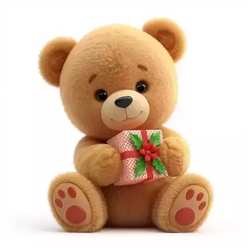 Christmas Teddy Bear 3D Model Adorable Holiday Gift Low-poly 3D model Christmas Teddy Bear 3D Model Adorable Holiday Gift Low-poly 3D model