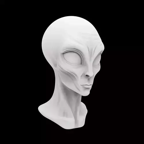 Alien Creature Bust 3D Print Model