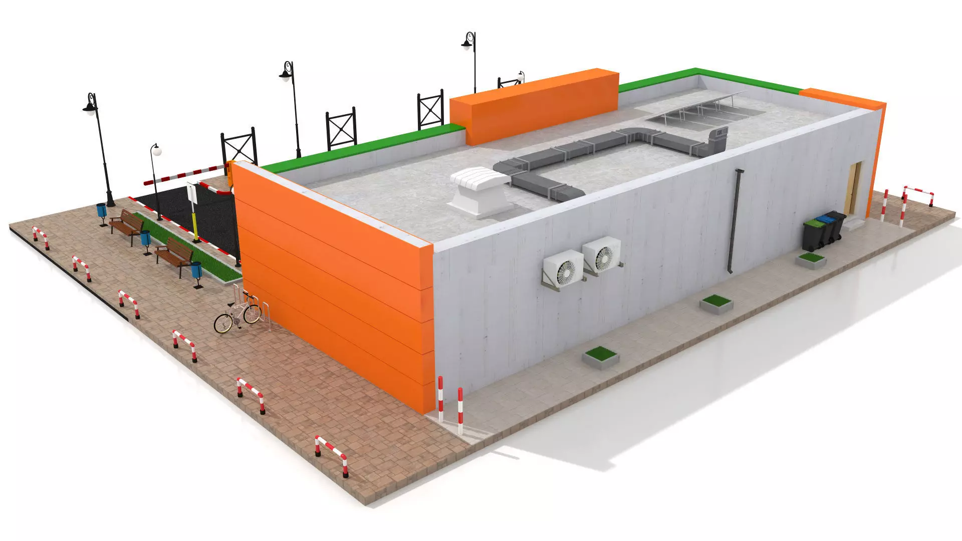 Supermarket Retail Store Low-poly 3D model_5