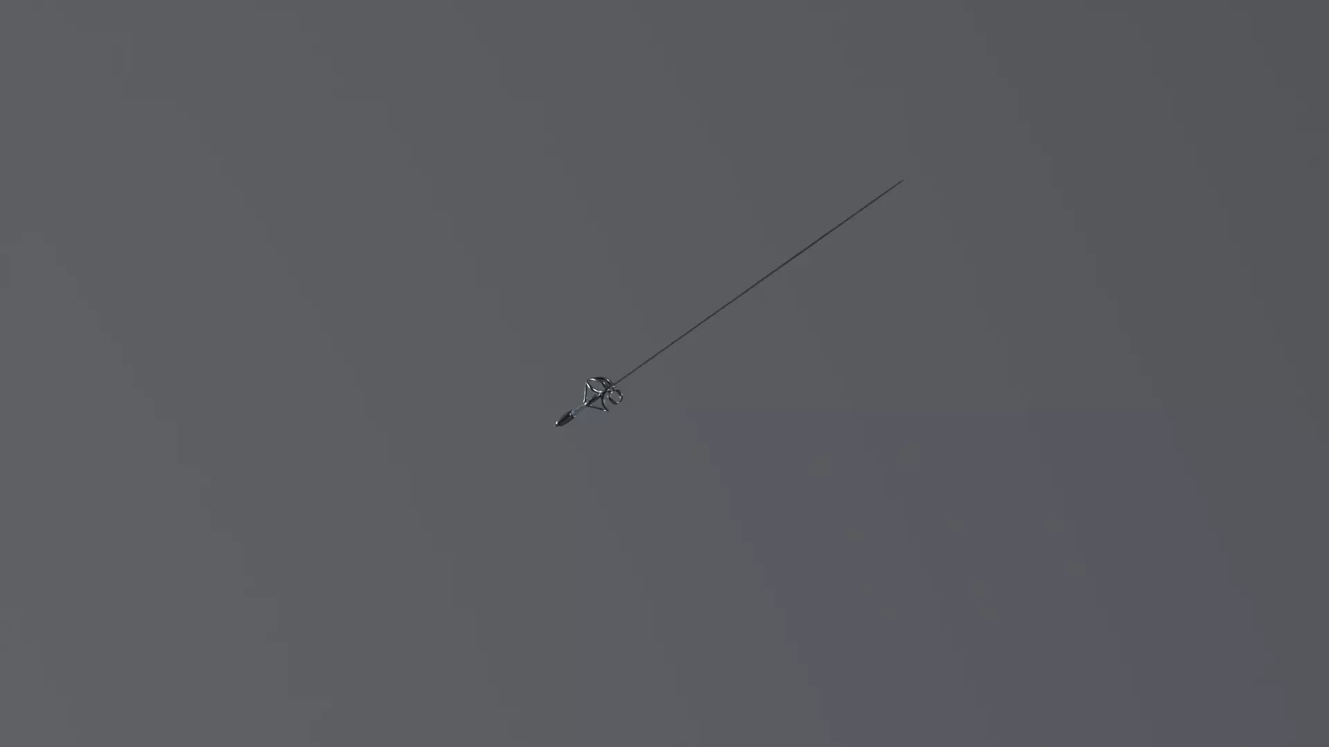 Historical European Sword 3D Model - High Detail PBR Materials Low-poly 3D model_1