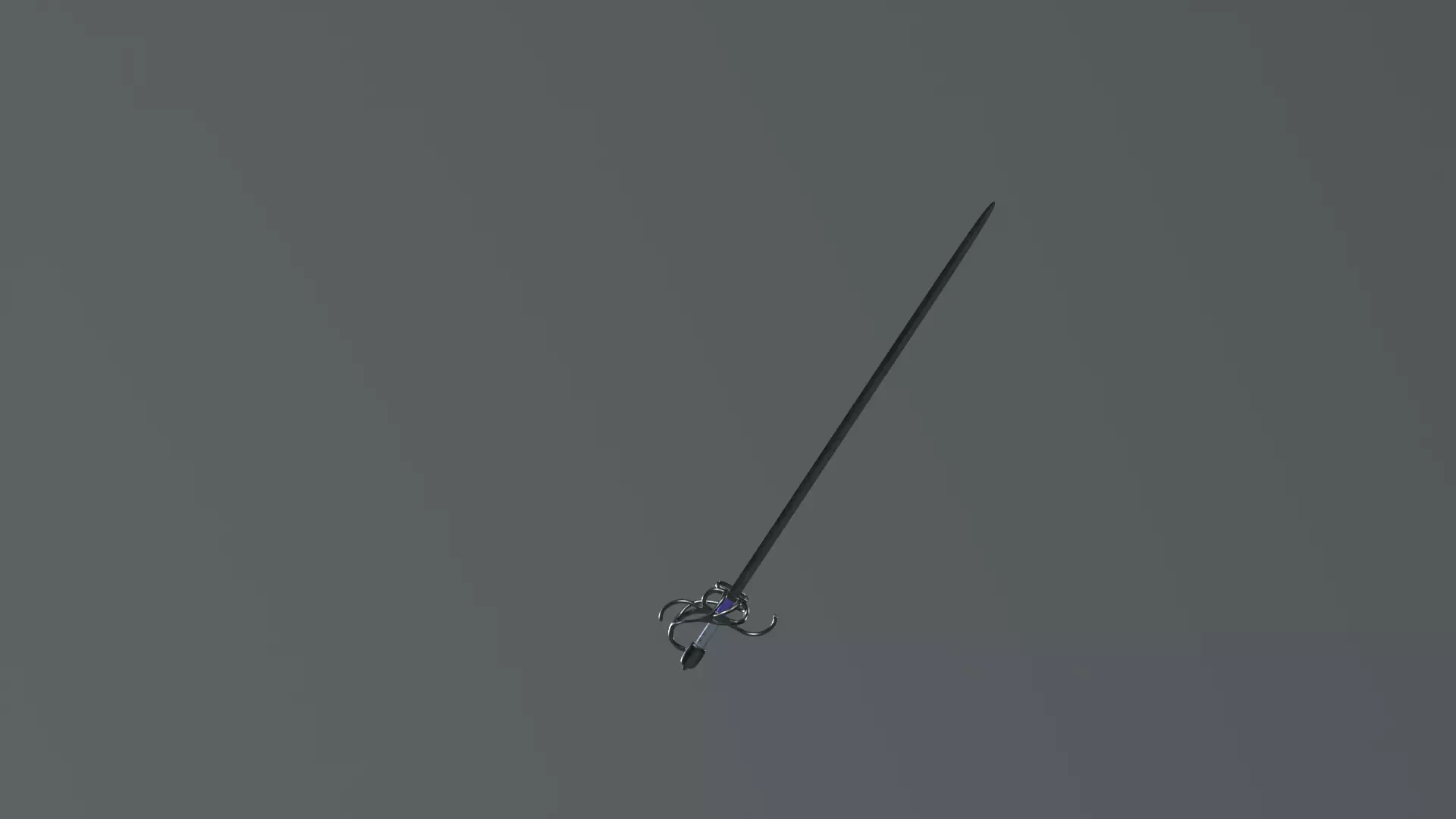 Historical European Sword 3D Model - High Detail PBR Materials Low-poly 3D model_0