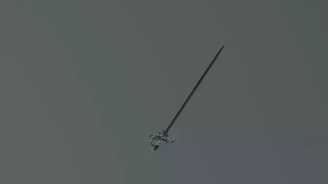Historical European Sword 3D Model - High Detail PBR Materials